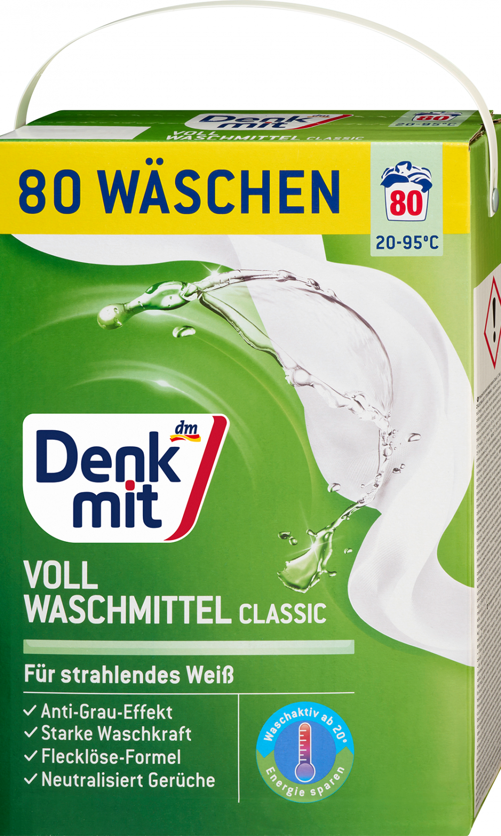 دنكميت مسحوق منظفات الغسيل شديد التحمل، 80 واط