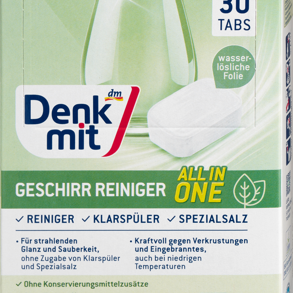 دنكميت منظفات غسيل الصحون نات، 30 قطعة