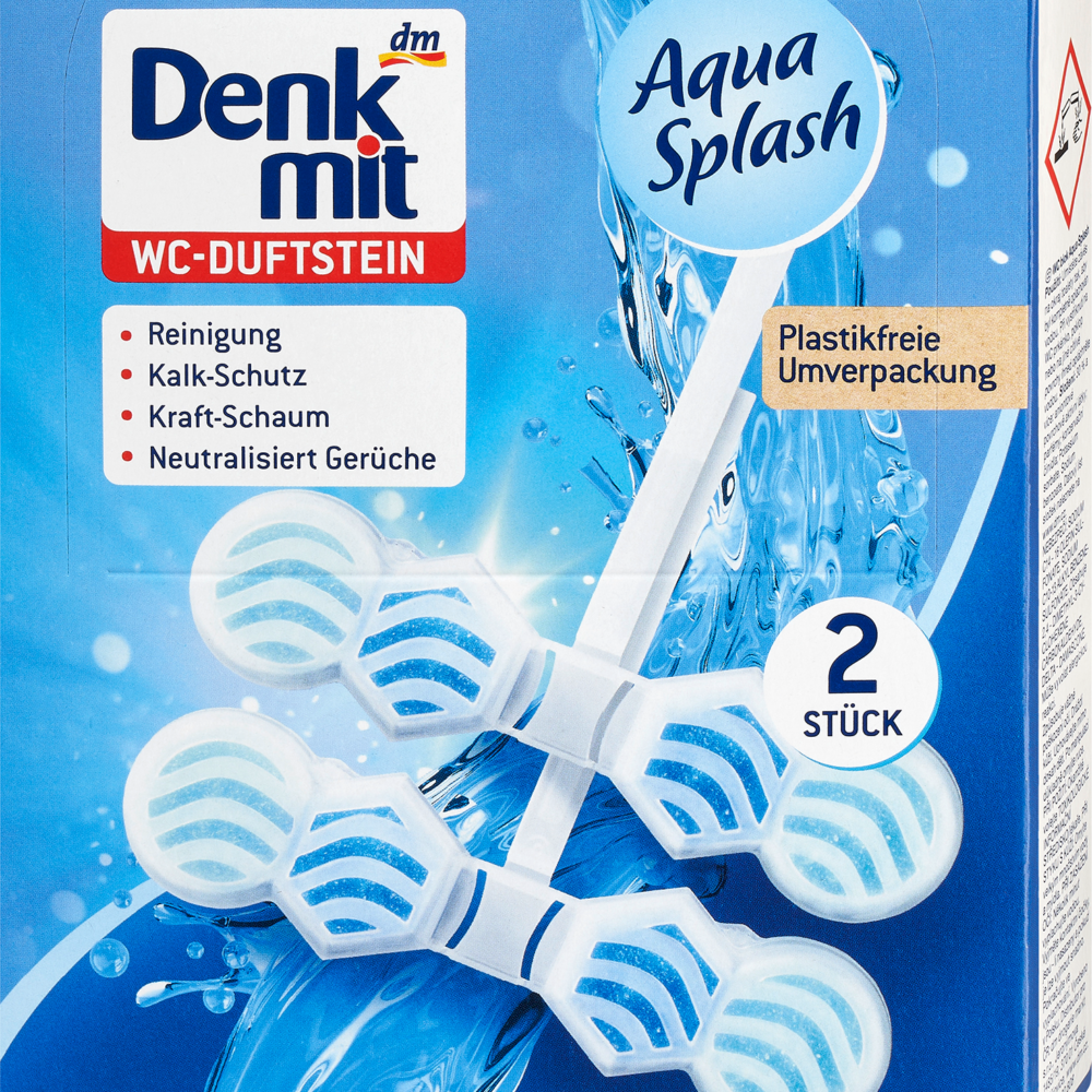 دنكميت مرحاض معطر برائحة أكوا سبلاش، 2 قطعة