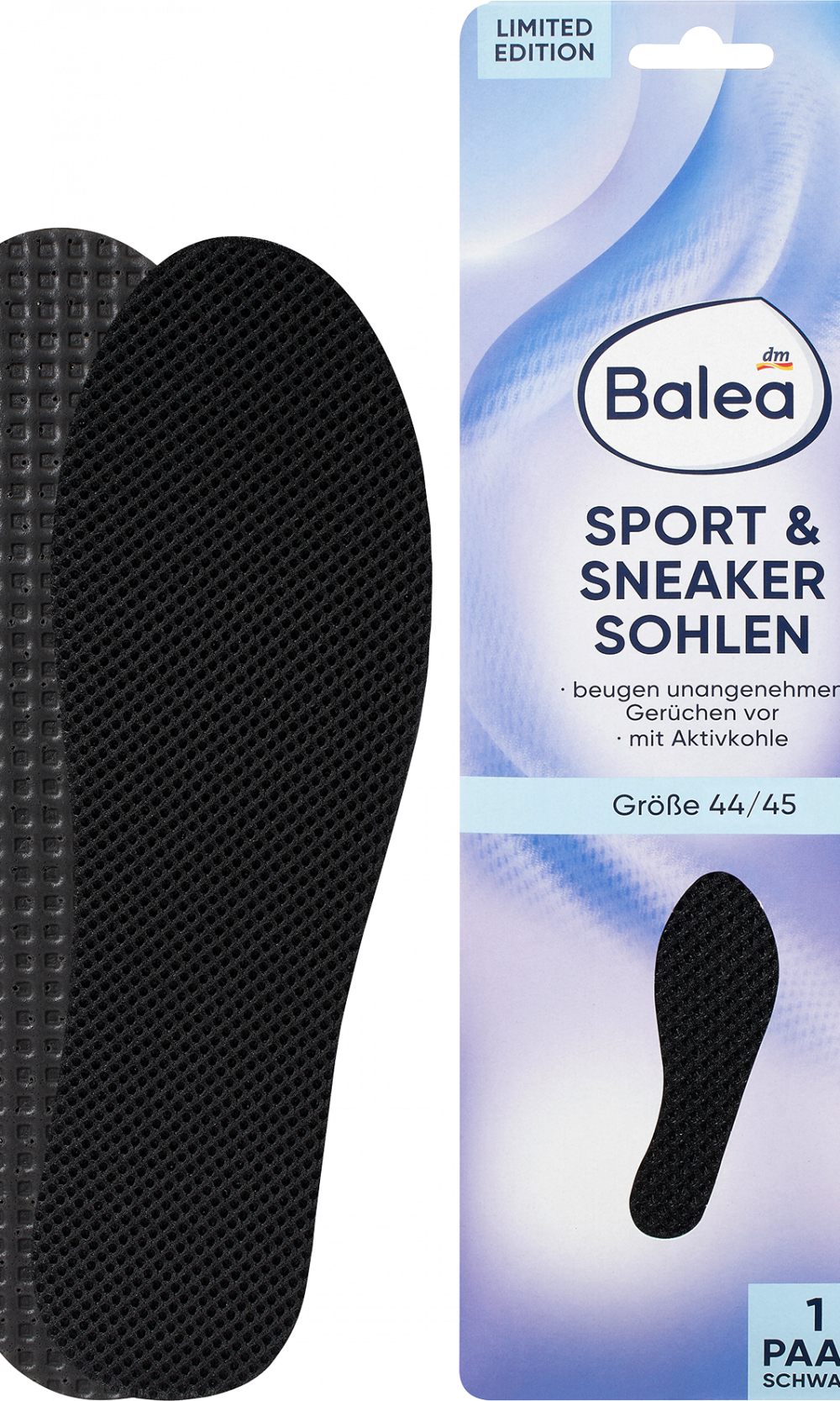 باليا نعال رياضية وسنيكرز أسود، مقاس 44/45 (1 زوج)، 2 قطعة