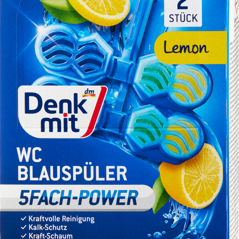 دنكميت بلسم مرحاض أزرق ليمون، 2 قطعة