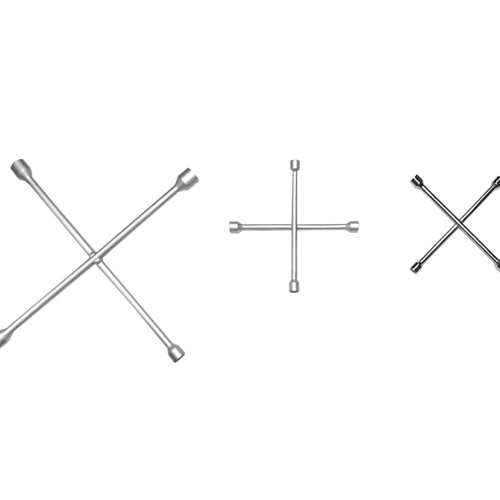 مفتاح ربط متقاطع ، مطلي بالكروم ، مصقول