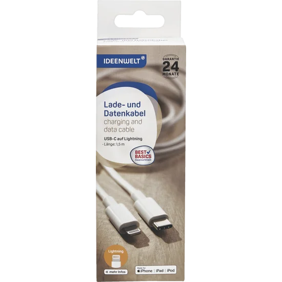 كابل شحن ونقل بيانات من USB-C إلى Lightning