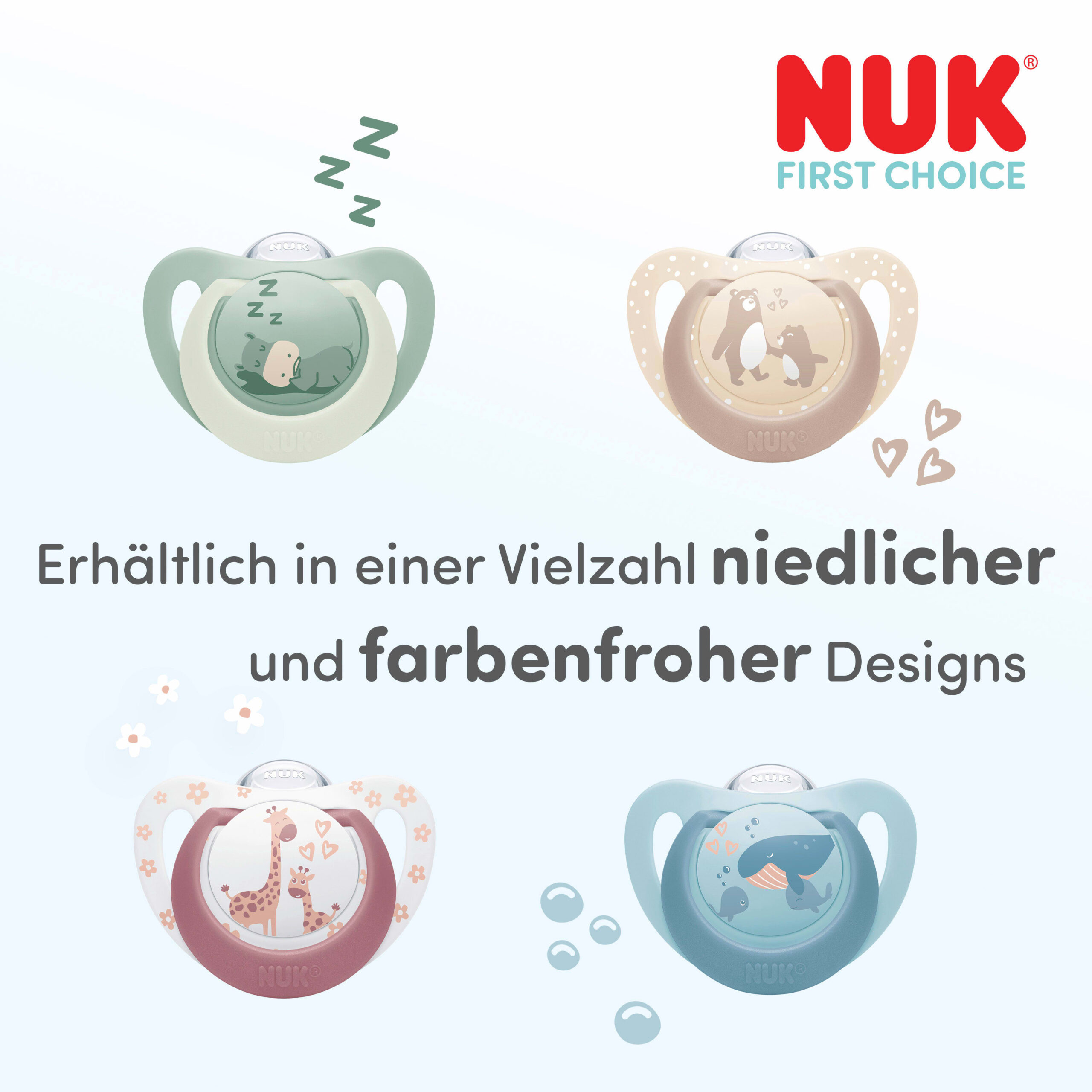 لهاية سيليكون من NUK First Choice، لون وردي/بنفسجي، مناسبة للأطفال من عمر 6 إلى 18 شهرًا، قطعتان - Image 5