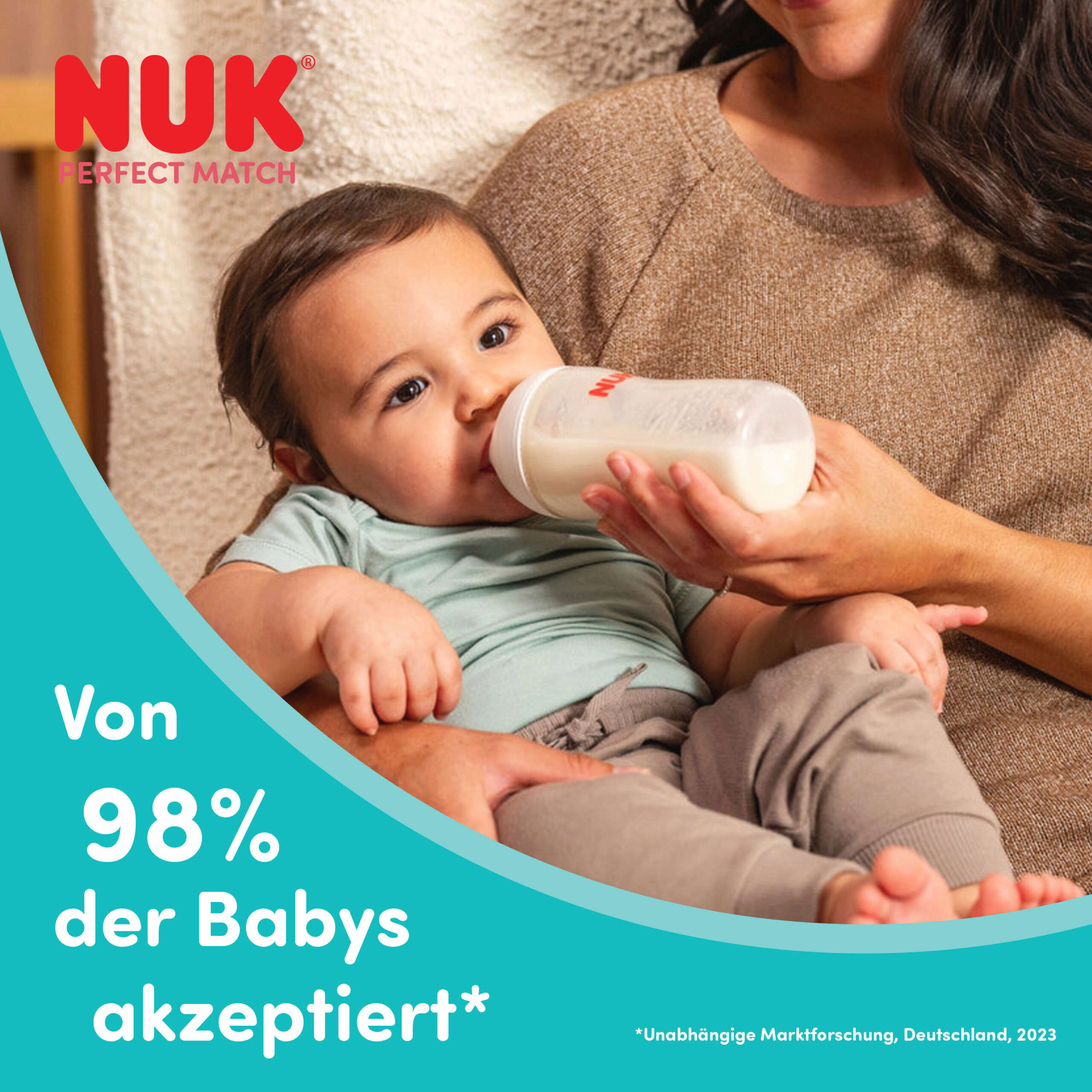 زجاجة رضاعة NUK للأطفال، مطابقة مثالية، بنكهة ديزني مينت، من عمر 3 أشهر، 260 مل، قطعة واحدة. - Image 7