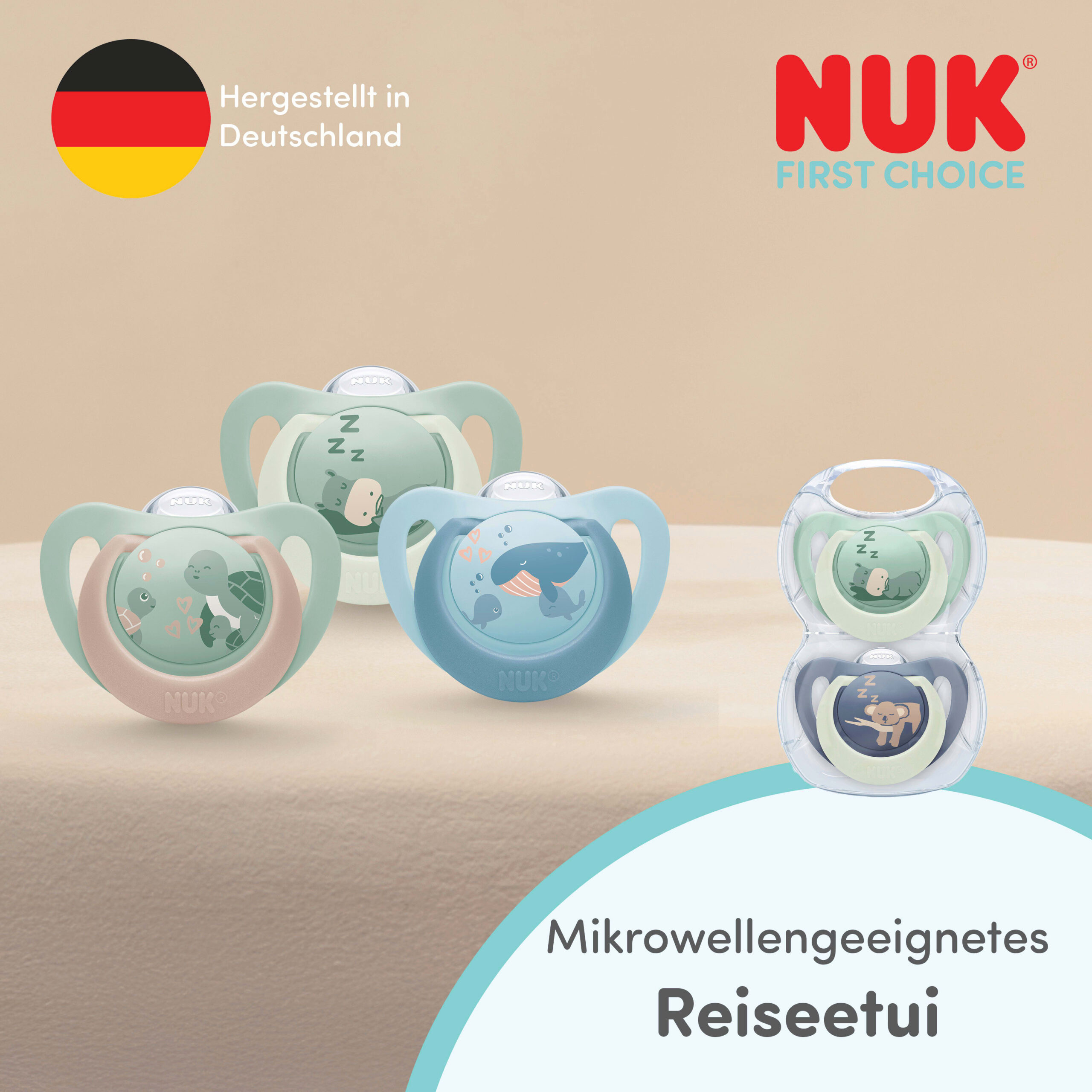 لهاية سيليكون من NUK First Choice، لون أزرق/كريمي، من 0 إلى 6 أشهر، قطعة واحدة. - Image 6