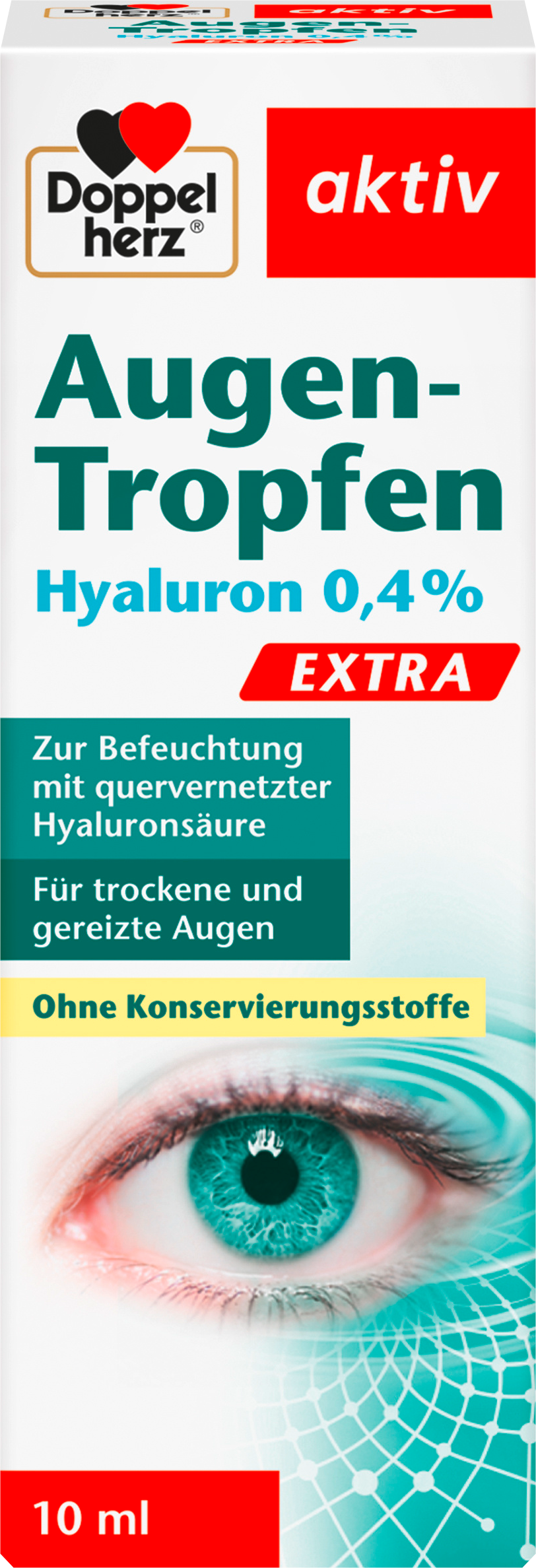 قطرات دوبل هيرز للعين بحمض الهيالورونيك 0.4%، 10 مل، جهاز طبي