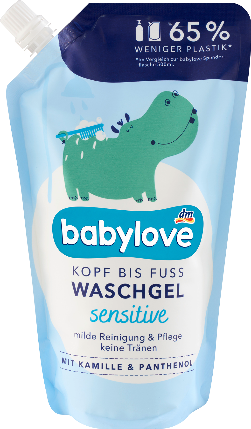عبوة إعادة تعبئة جل غسول بيبي لوف للبشرة الحساسة من الرأس إلى القدمين، 500 مل
