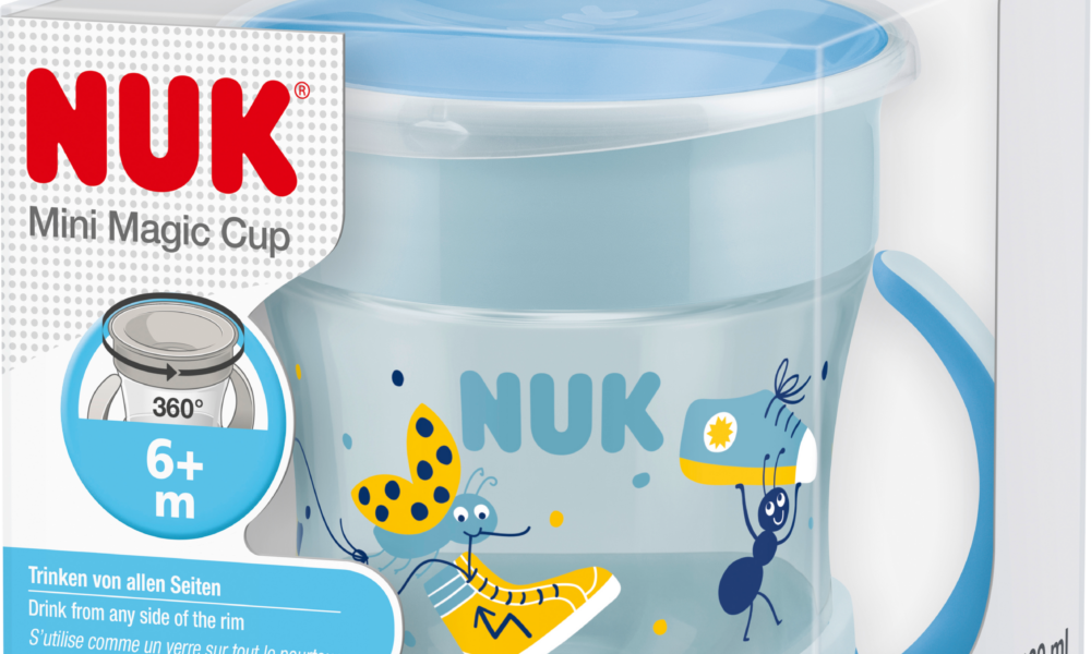 كوب التدريب NUKT Evolution Mini Magic Cup أزرق، من عمر 6 أشهر، 160 مل، قطعة واحدة.