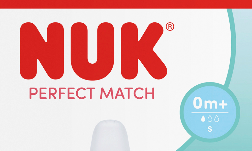 حلمة سيليكون NUK Perfect Match، مقاس صغير، مناسبة منذ الولادة، قطعتان