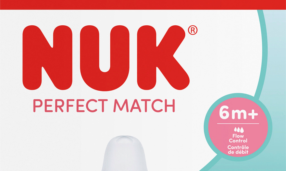 حلمات سيليكون للتحكم في تدفق الحليب من NUK Perfect Match، مناسبة للأطفال من عمر 6 أشهر، قطعتان