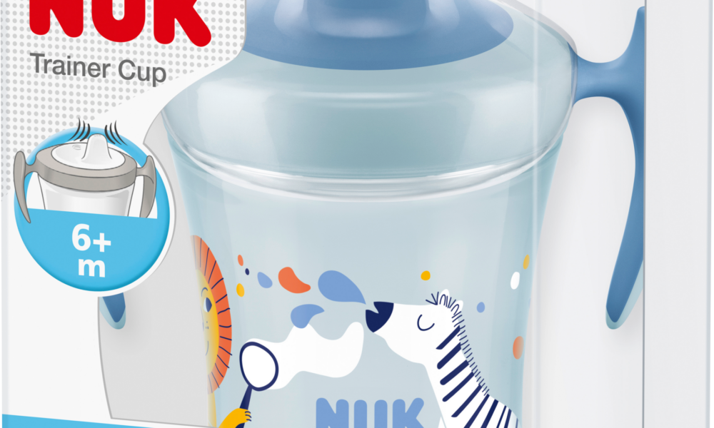 كوب تدريب NUK Evolution، أزرق، من عمر 6 أشهر، 230 مل، قطعة واحدة.