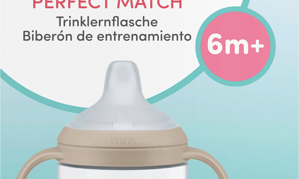زجاجة تدريب NUK Perfect Match، بنية اللون، من عمر 6 أشهر، 260 مل، قطعة واحدة.