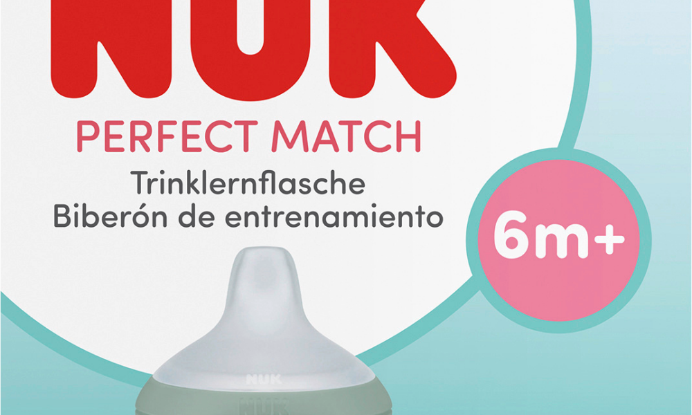 زجاجة تدريب NUKT Perfect Match، لون أخضر، من عمر 6 أشهر، 150 مل، قطعة واحدة.