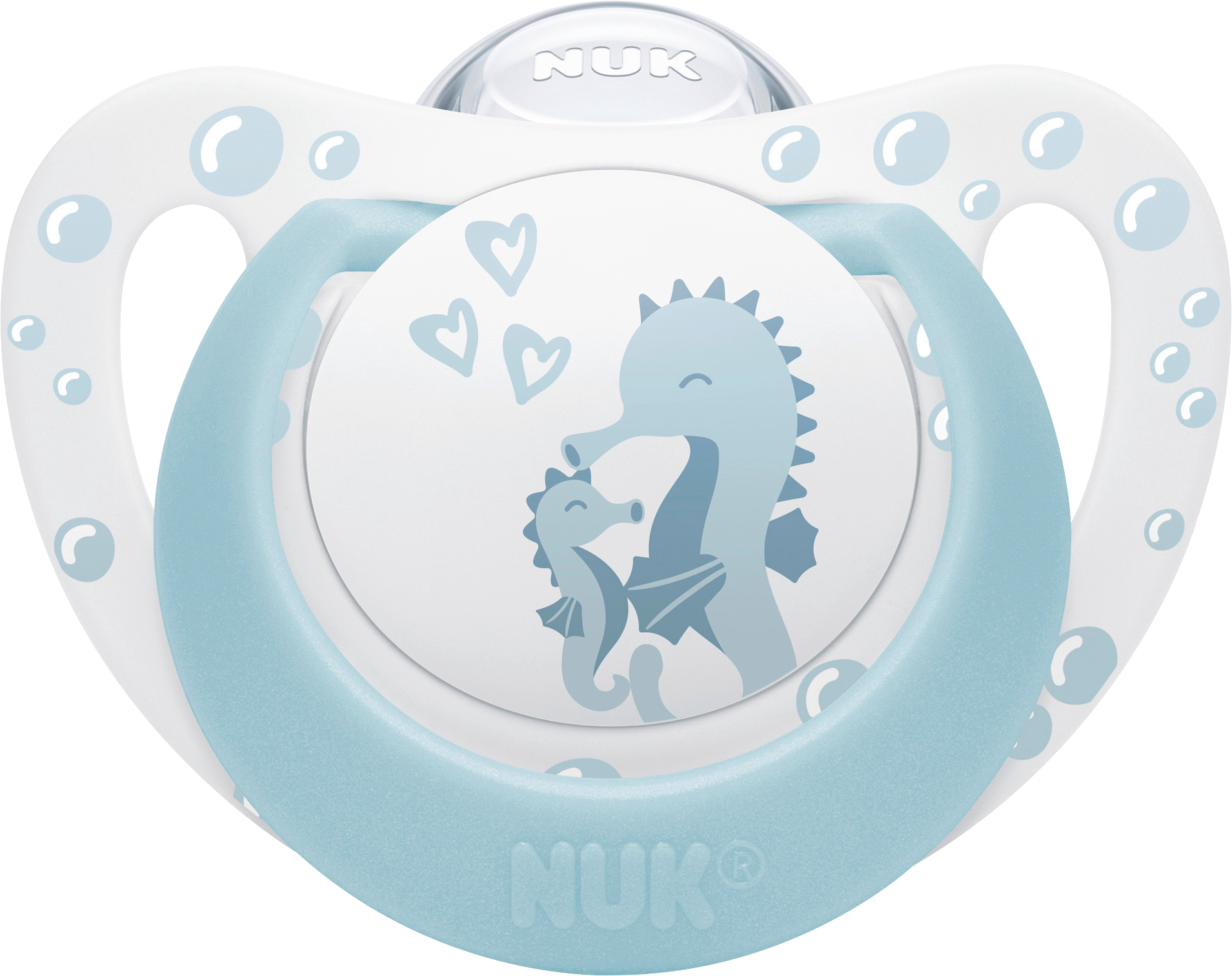 لهاية سيليكون من NUK First Choice، لون أزرق/كريمي، من 0 إلى 6 أشهر، قطعة واحدة. - Image 3