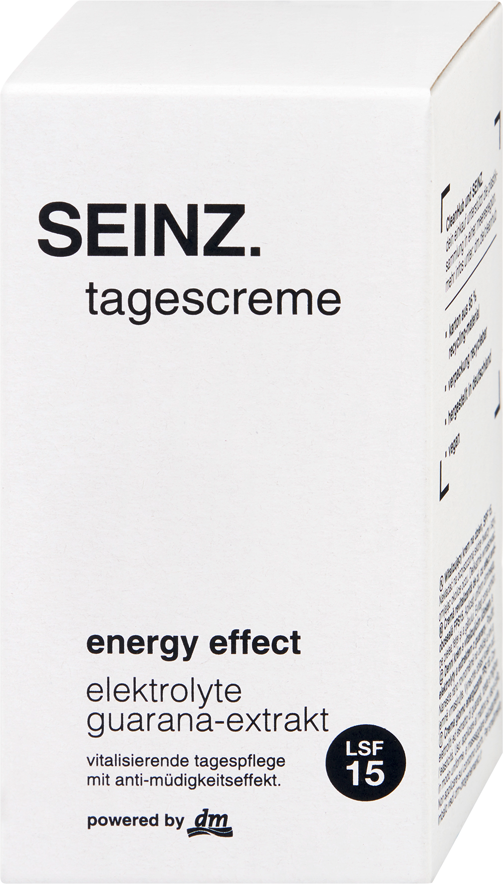 كريم وجه SEINZ بتأثير الطاقة مع عامل حماية من الشمس SPF 15، 50 مل - Image 2
