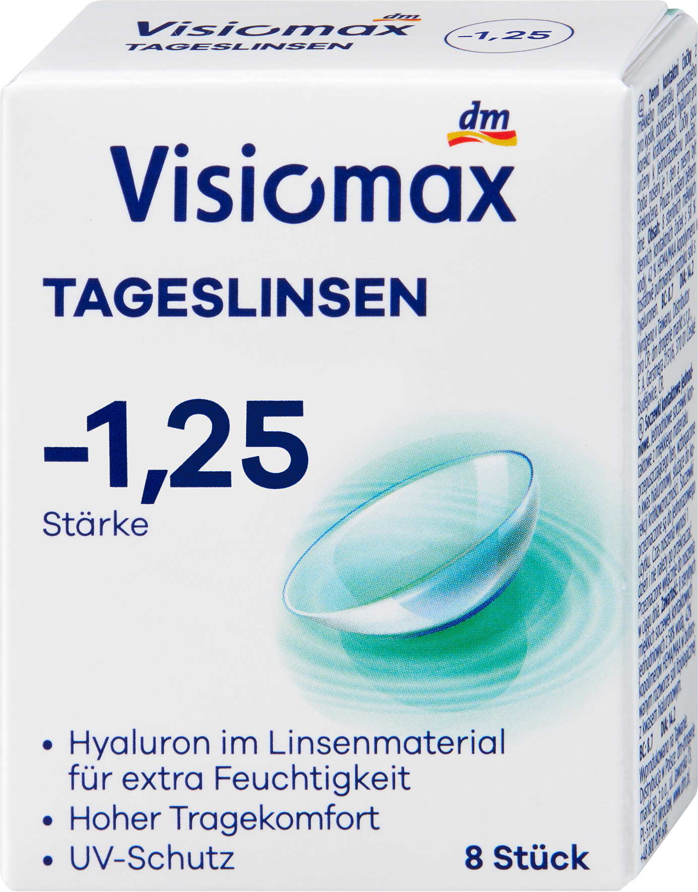 عدسات لاصقة يومية من فيزيوماكس، قوة انكسار -1.25 (6 × 8 وحدات)، عبوة اقتصادية، 48 وحدة، جهاز طبي - Image 2